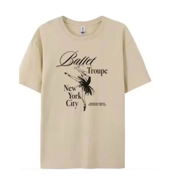 Zoe + Liv NYC Ballet Troupe T Short In Ivory Womens Size Xl New - Picture 2 of 7